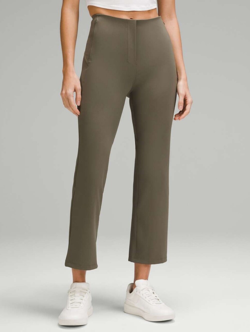 lululemon Smooth Fit Pull-On High-Rise Crop Pants Army Green 14 NWT